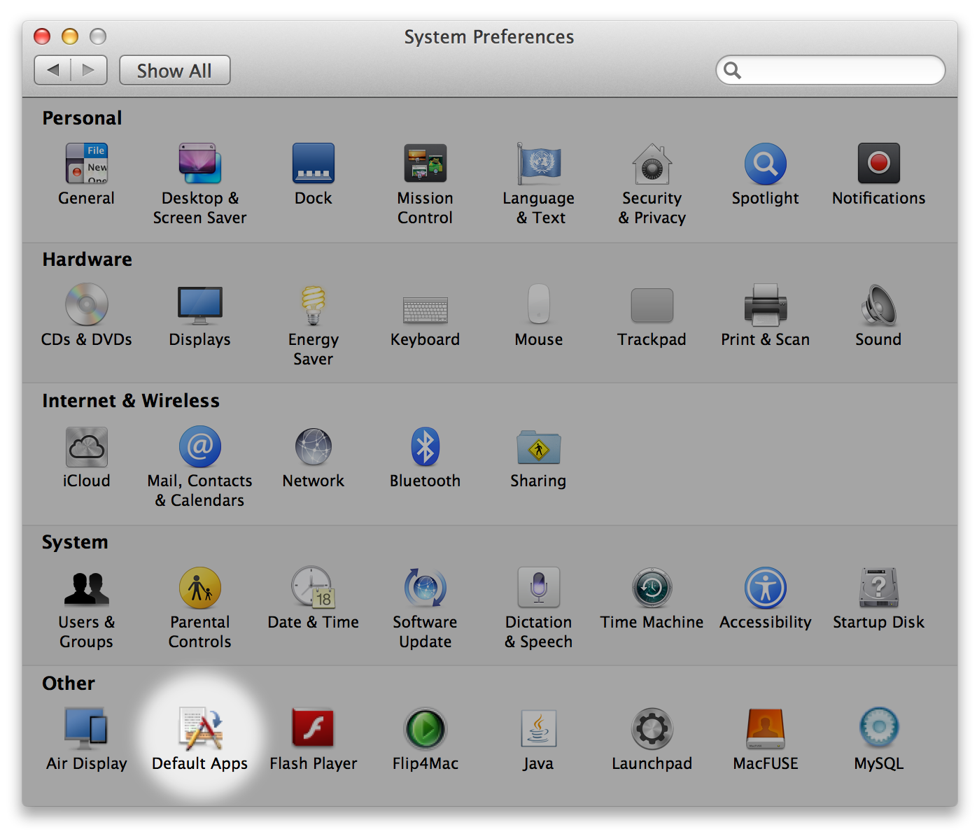 RCDefaultApp – 맥 OS X의 기본 연결 프로그램 변경하기 | draftnine